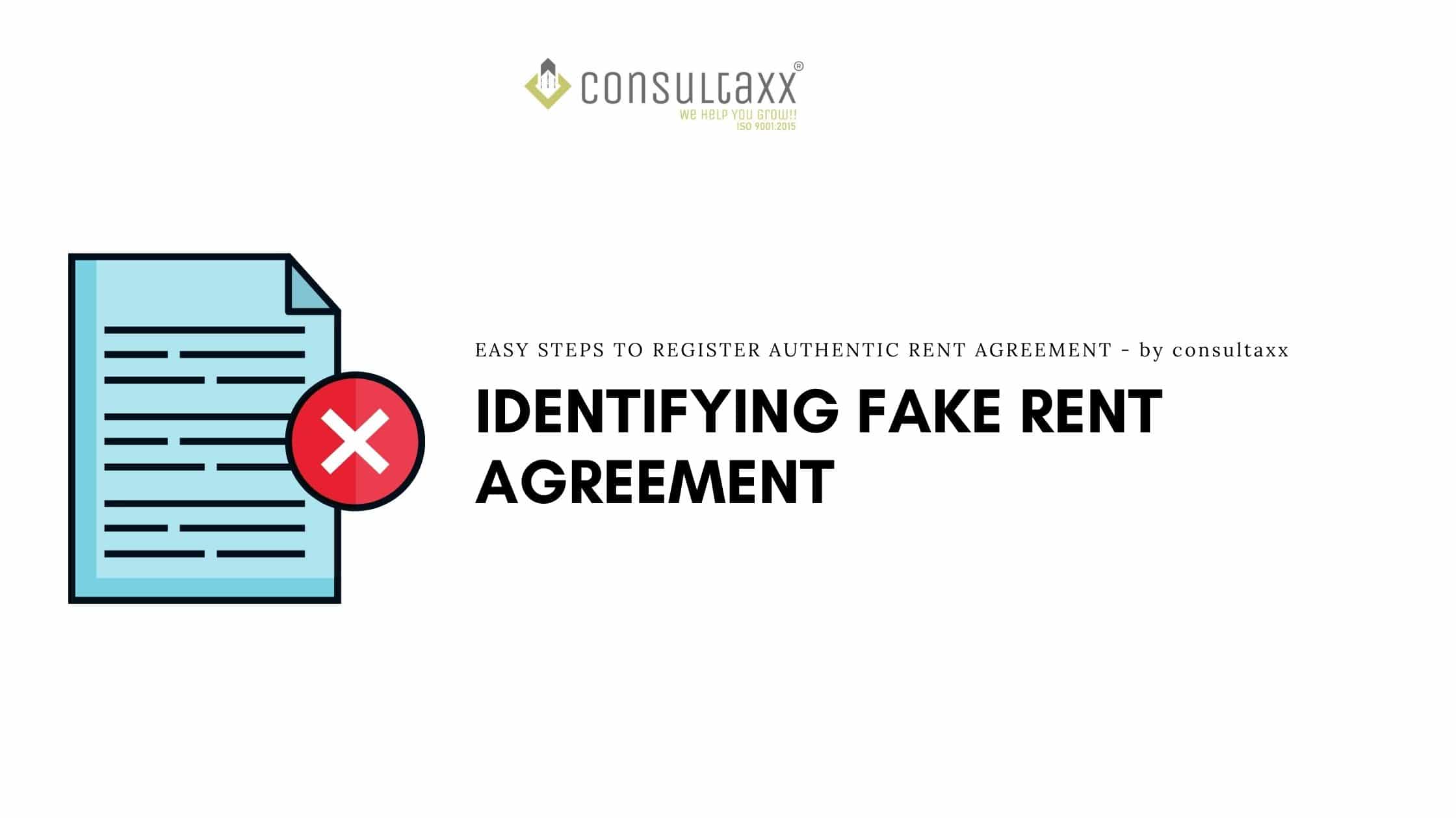 How to identify fake rent agreement? | Consultaxx™