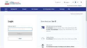 Login to new income tax portal
